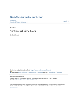 Victimless Crime Laws Evelyn Cheverie