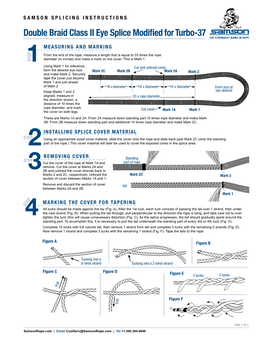 Double Braid Class II Eye Splice Modified for Turbo-37