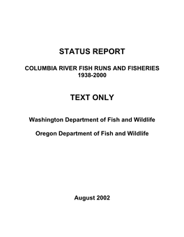 Columbia River Fish Runs and Fisheries 1938-2000