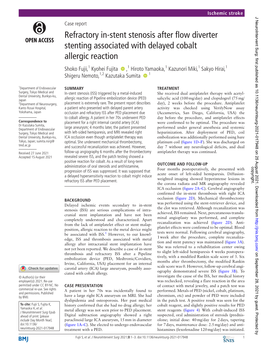 Refractory In-Stent Stenosis After Flow Diverter Stenting Associated With