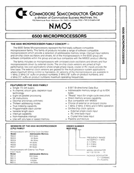 6500 Microprocessors