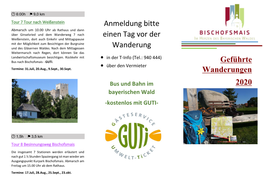 Anmeldung Bitte Einen Tag Vor Der Wanderung Geführte Wanderungen 2020