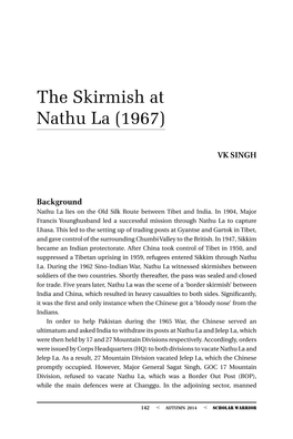 The Skirmish at Nathu La (1967), by V K Singh