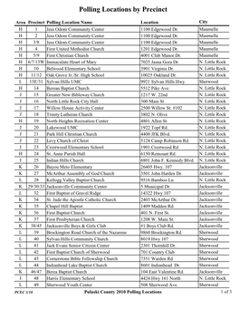 Polling Locations by Precinct