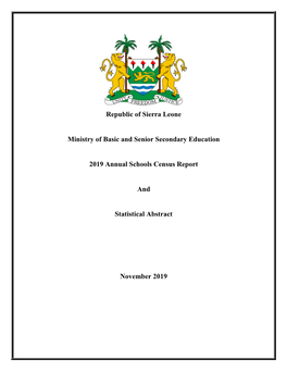 Annual School Census Report 2019