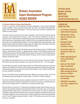 Brewers Association Export Development Program ISSUES