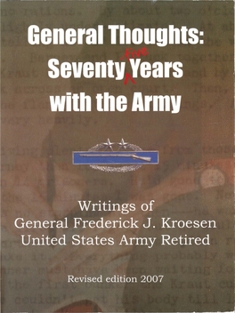 General Thoughts: Seventy-Five Years with the Army