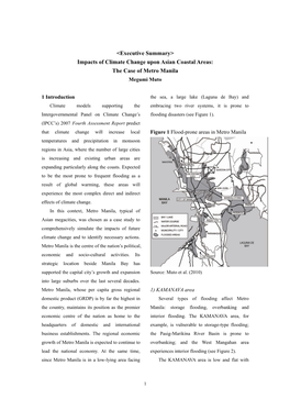 Executive Summary> Impacts of Climate Change Upon Asian Coastal Areas: the Case of Metro Manila Megumi Muto