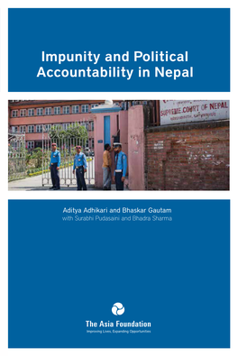 Impunity and Political Accountability in Nepal Impunity and Political Accountability in Nepal in Accountability Political and Impunity