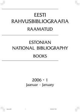 Eesti Rahvusbibliograafia Raamatud