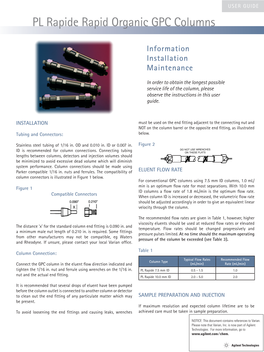 PL Rapide Rapid Organic GPC Columns