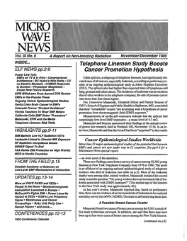 MICROWAVE NEWS November/December 1989 HIGHLIGHTS