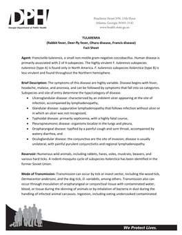 Tularemia Fact Sheet