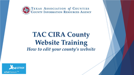 How to Edit Your County Website