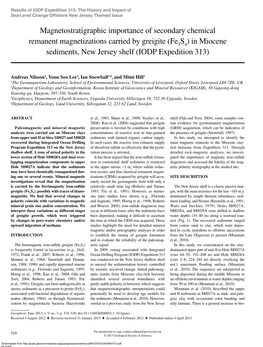 Magnetostratigraphic Importance of Secondary Chemical Remanent Magnetizations