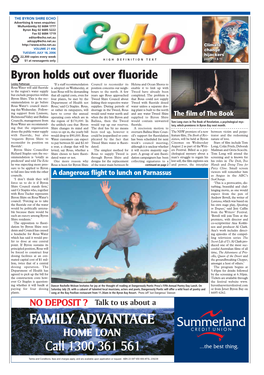 Byron Holds out Over Fluoride