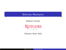 Bohmian Mechanics