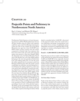 Chapter 20 Projectile Points and Prehistory in Northwestern North