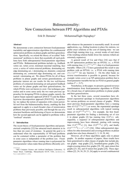 Bidimensionality: New Connections Between FPT Algorithms and Ptass