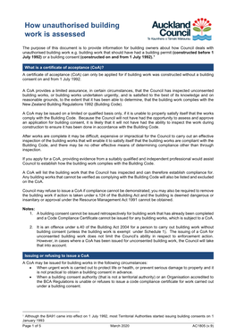 AC1805 How Unauthorised Building Work Is Assessed