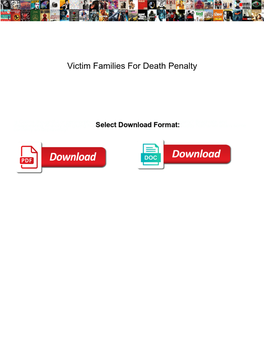 Victim Families for Death Penalty
