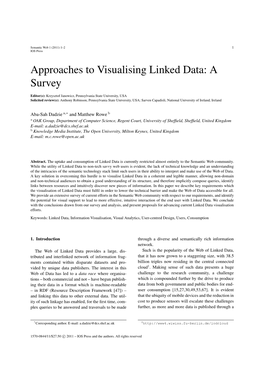 Approaches to Visualising Linked Data: a Survey