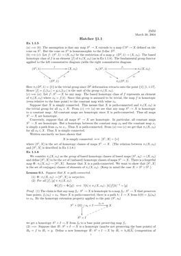 Hatcher §1.1 Ex 1.1.5 (A) =⇒ (B): the Assumption Is That Any Map S1 → X Extends to a Map CS1 → X Deﬁned on the Cone on S1