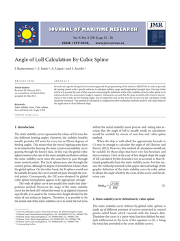 Angle of Loll Calculation by Cubic Spline