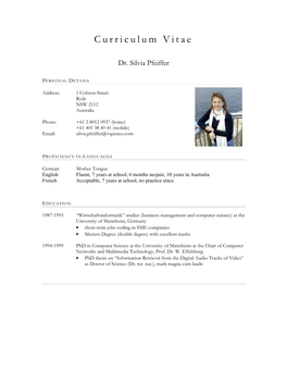 Curriculum Vitae