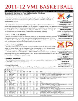 11-12 Bkb Game Notes