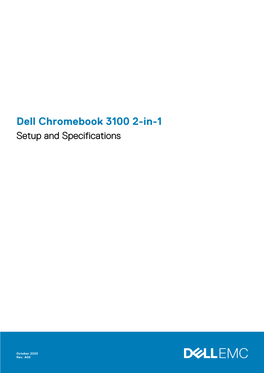 Dell Chromebook 3100 2-In-1 Setup and Specifications