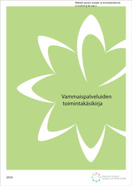 Vammaispalveluiden Toimintakäsikirja