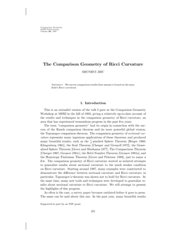 The Comparison Geometry of Ricci Curvature