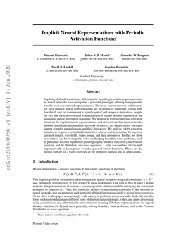 Implicit Neural Representations with Periodic Activation Functions