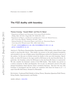 The FZZ Duality with Boundary
