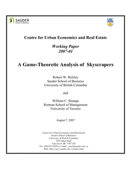 A Game-Theoretic Analysis of Skyscrapers