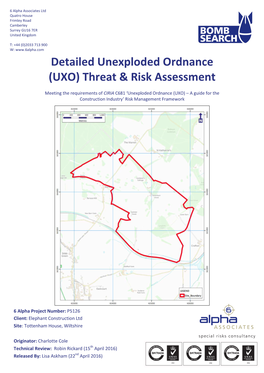 Detailed Unexploded Ordnance (UXO) Threat & Risk Assessment