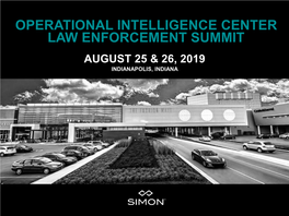 Oic / Law Enforcement Summit Overview