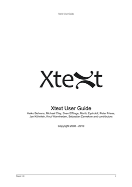 Xtext User Guide