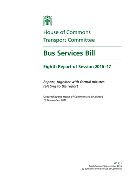 Bus Services Bill