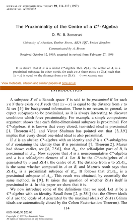 The Proximinality of the Centre of a C*-Algebra