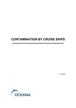 Contamination by Cruise Ships