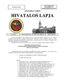 Hivatalos Lapja