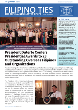 Filipino Ties the Official Newsletter of Cfo
