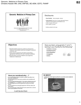 Genomic Medicine in Family Practice