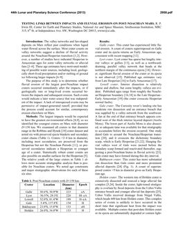 Testing Links Between Impacts and Fluvial Erosion on Post-Noachian Mars