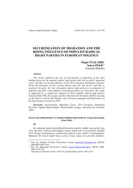 Securitization of Migration and the Rising Influence of Populist Radical Right Parties in European Politics