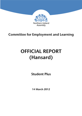 OFFICIAL REPORT (Hansard)