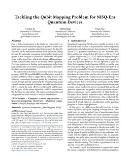 Tackling the Qubit Mapping Problem for NISQ-Era Quantum Devices