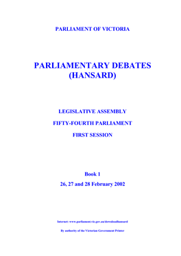 Book 1 26, 27 and 28 February 2002